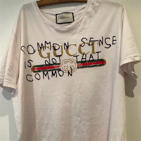 common sense isn t that common gucci|gucci text tees.